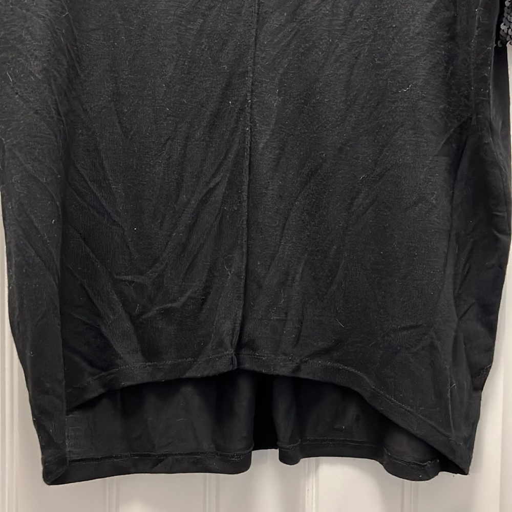 Women’s Cable and‎ Gauge Short Sleeved Black Tunic Top - Picture 5 of 6